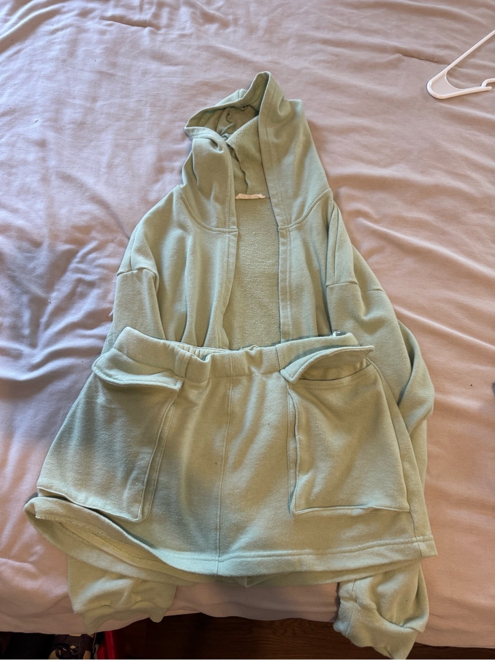 ILLA ILLA Light Sage Green Ribbed Hoodie
